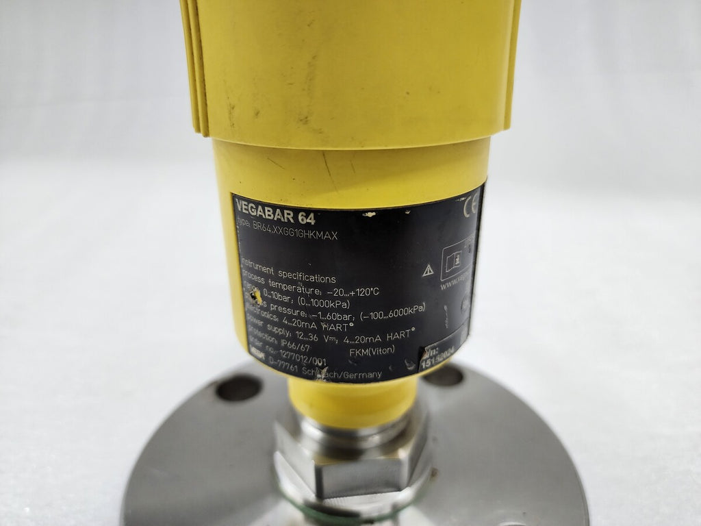VEGA VEGABAR 64 PRESSURE TRANSMITTER BR64.XXGG1GHKMAX