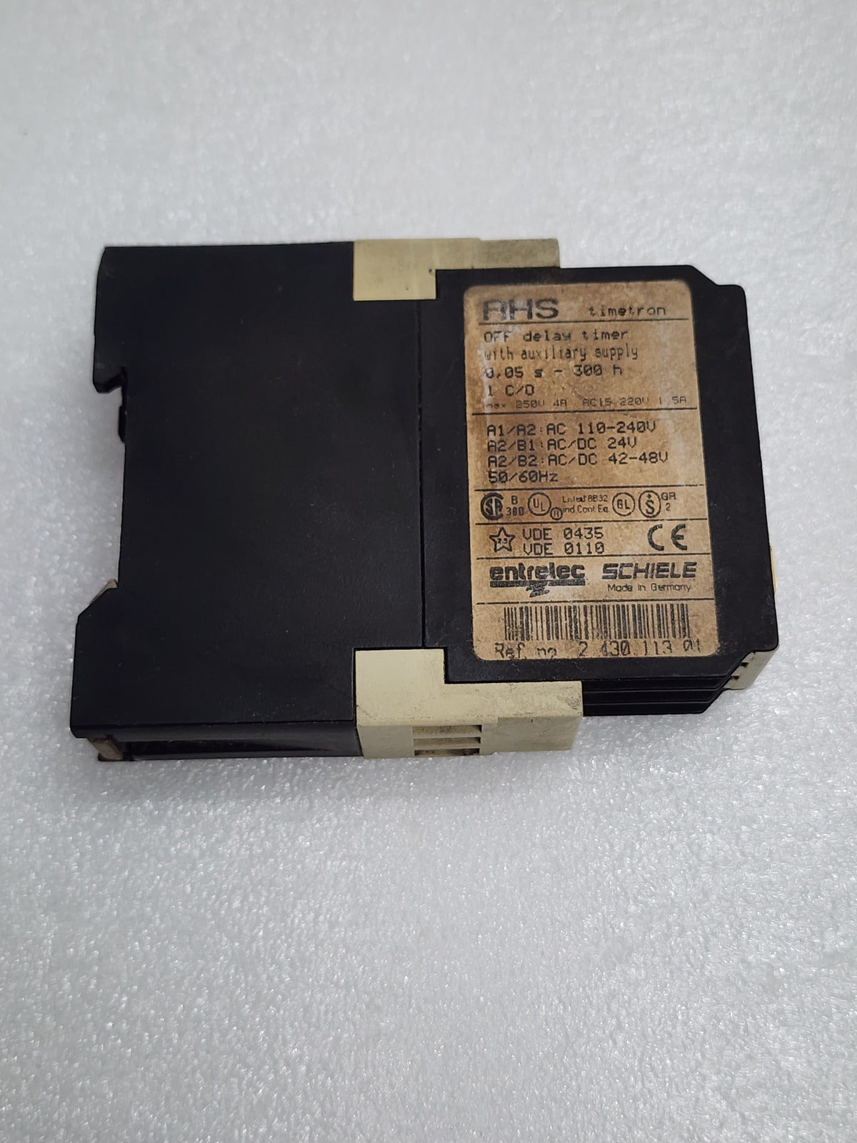 SCHIELE ENTRELEC 2.430.113.01 AHS TIMETRON OFF DELAY TIMER