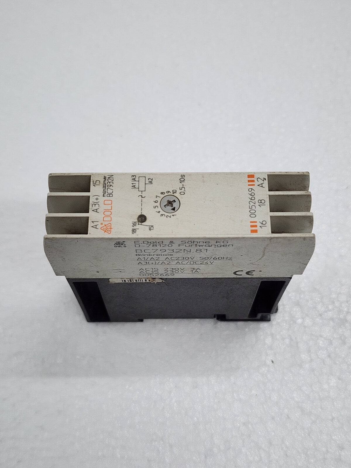 DOLD BC7932N.81 FLASHER RELAY 0052669 230V AC / 24V AC-DC