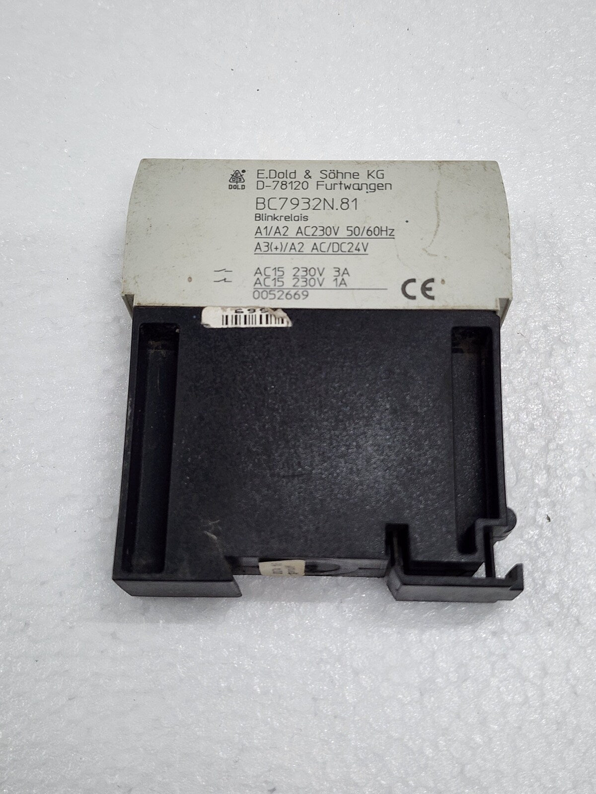 DOLD BC7932N.81 FLASHER RELAY 0052669 230V AC / 24V AC-DC