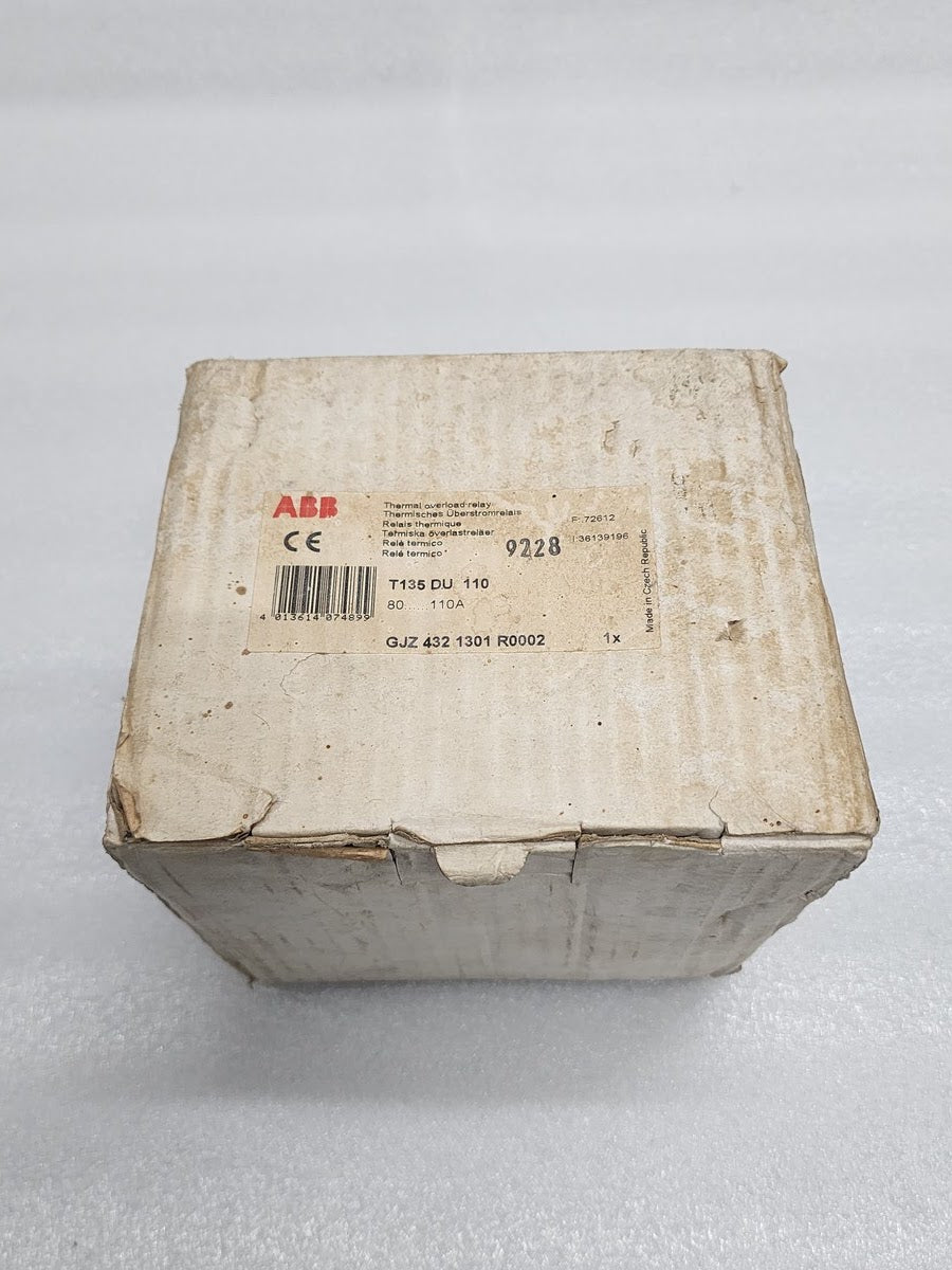 ABB T135 DU 110 THERMAL OVERLOAD RELAY GJZ 432 1301 R0002 80-110A