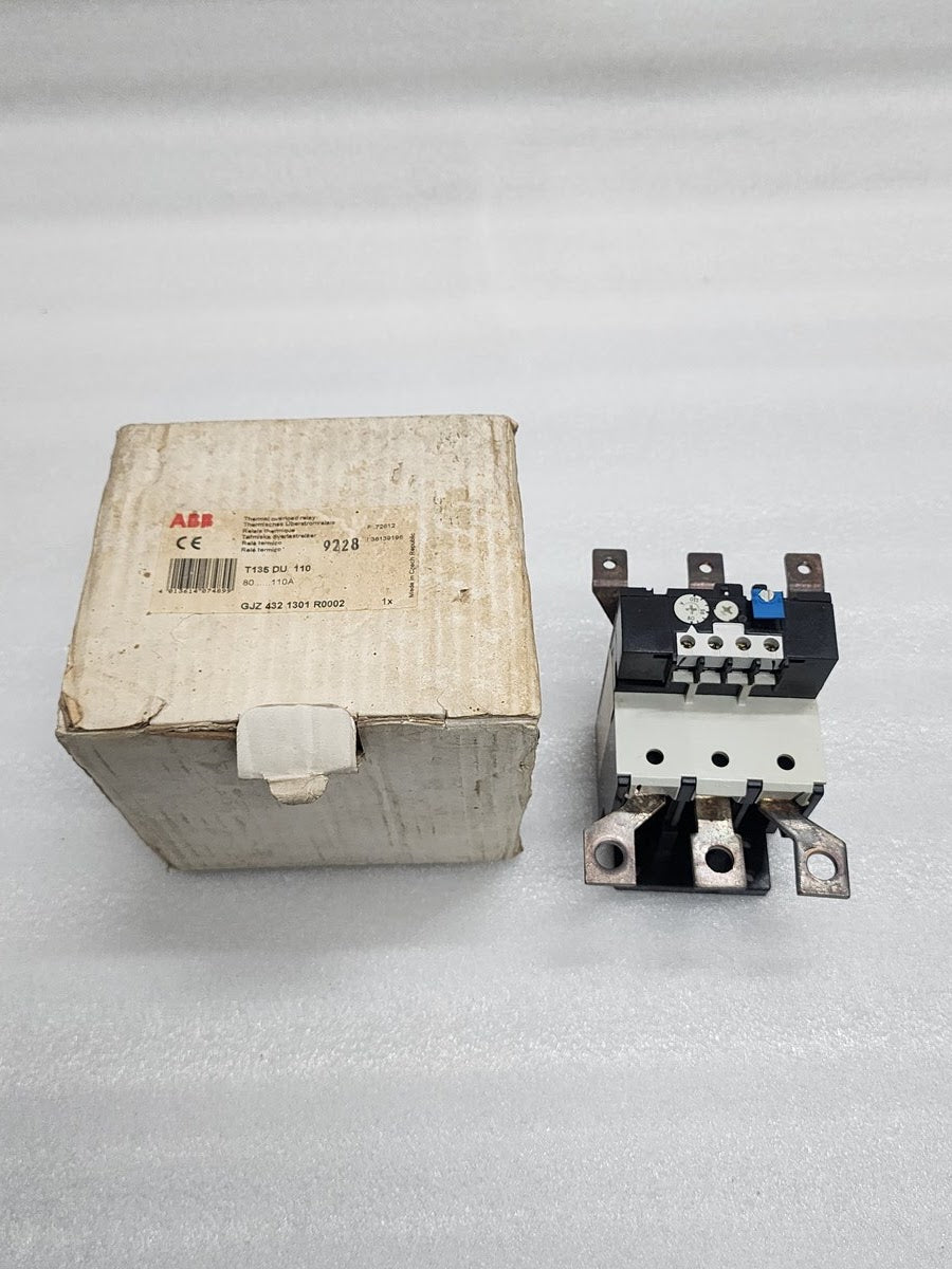 ABB T135 DU 110 THERMAL OVERLOAD RELAY GJZ 432 1301 R0002 80-110A