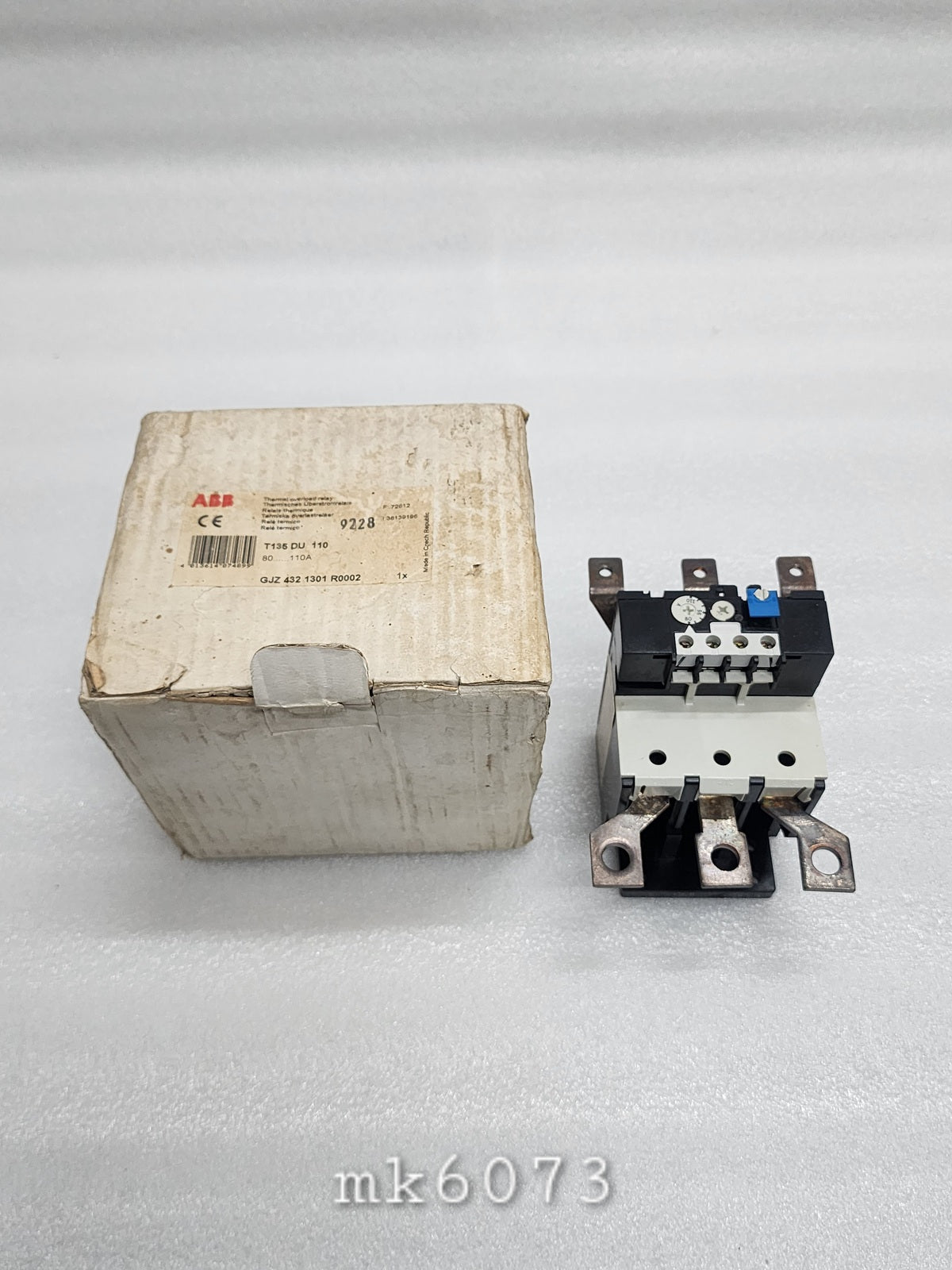 ABB T135 DU 110 THERMAL OVERLOAD RELAY GJZ 432 1301 R0002 80-110A