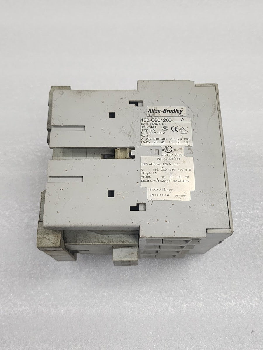 ALLEN BRADLEY CAT 100-C90-200 SER A MAGNETIC CONTACTOR COIL VOLTAGE 110-120V