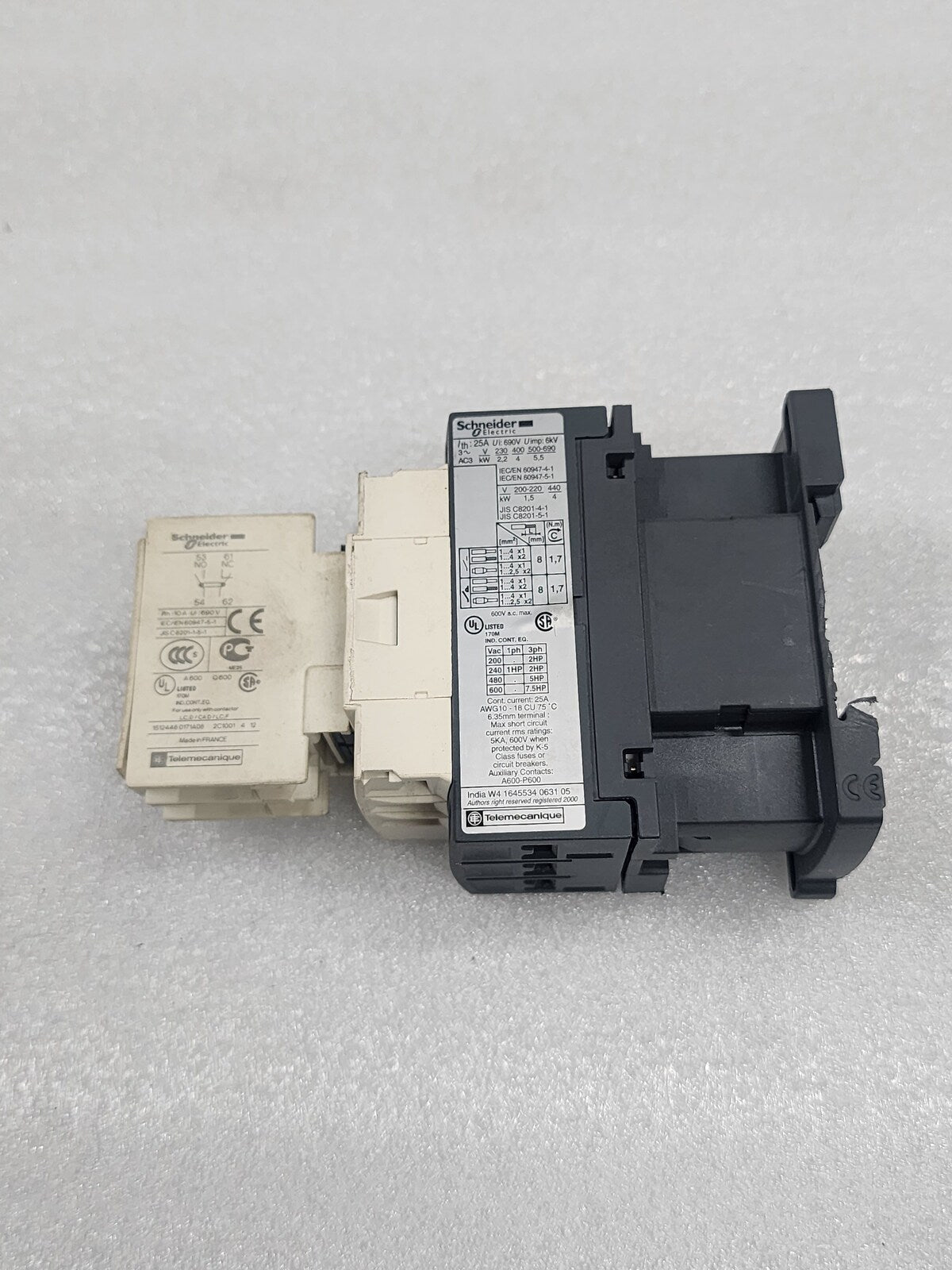 LC1D09 CONTACTOR LADN11 AUX CONTACT BLOCK