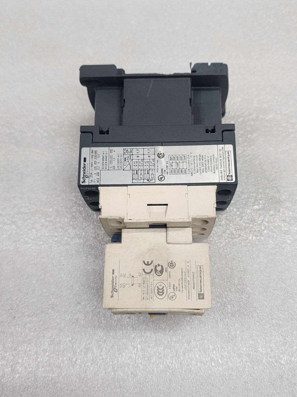 LC1D09 CONTACTOR LADN11 AUX CONTACT BLOCK