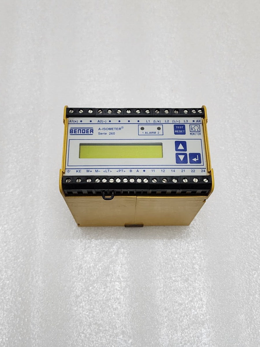 BENDER SERIE 260 IRDH 265-222 A-ISOMETER B91068073 INSULATION MONITORING DEVICE