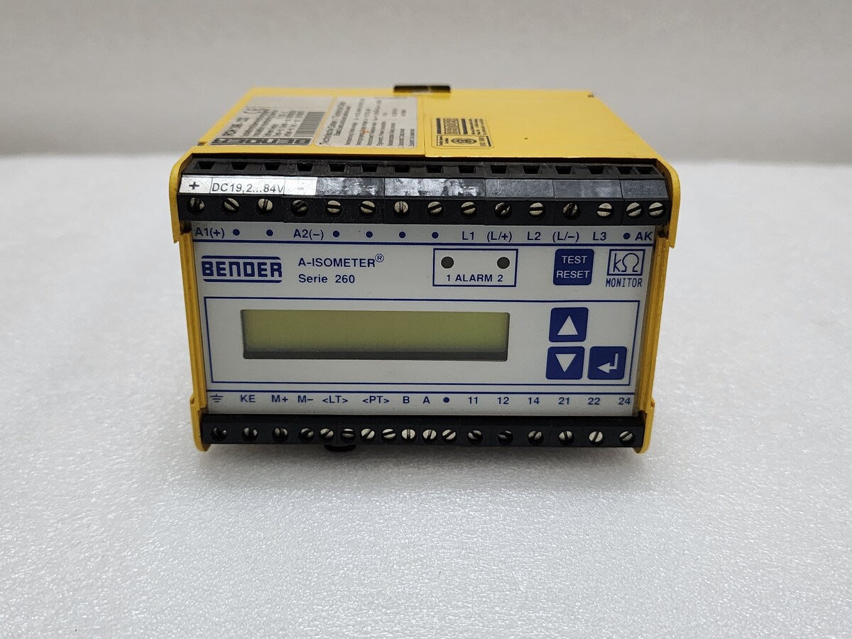 BENDER SERIE 260 IRDH 265-222 A-ISOMETER B91068073 INSULATION MONITORING DEVICE