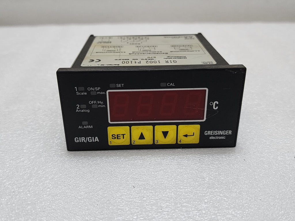 GREISINGER ELECTRONIC GIR 1002 PT100 TEMPERATURE CONTROLLER 230VAC