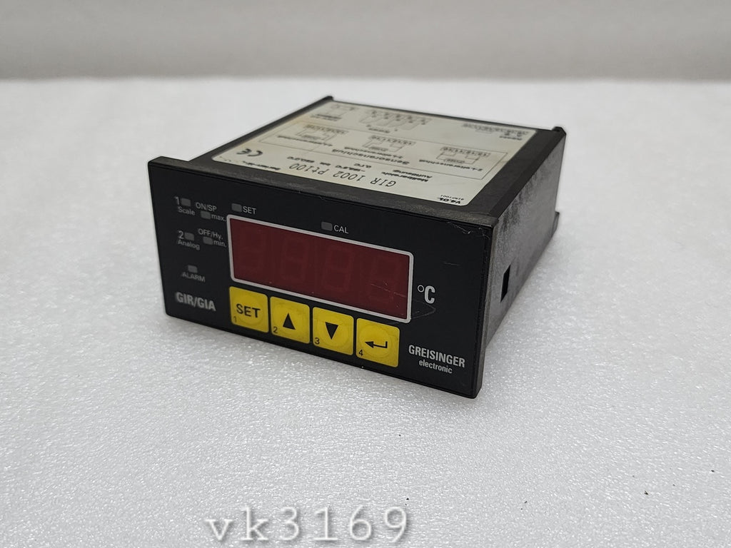 GREISINGER ELECTRONIC GIR 1002 PT100 TEMPERATURE CONTROLLER 230VAC