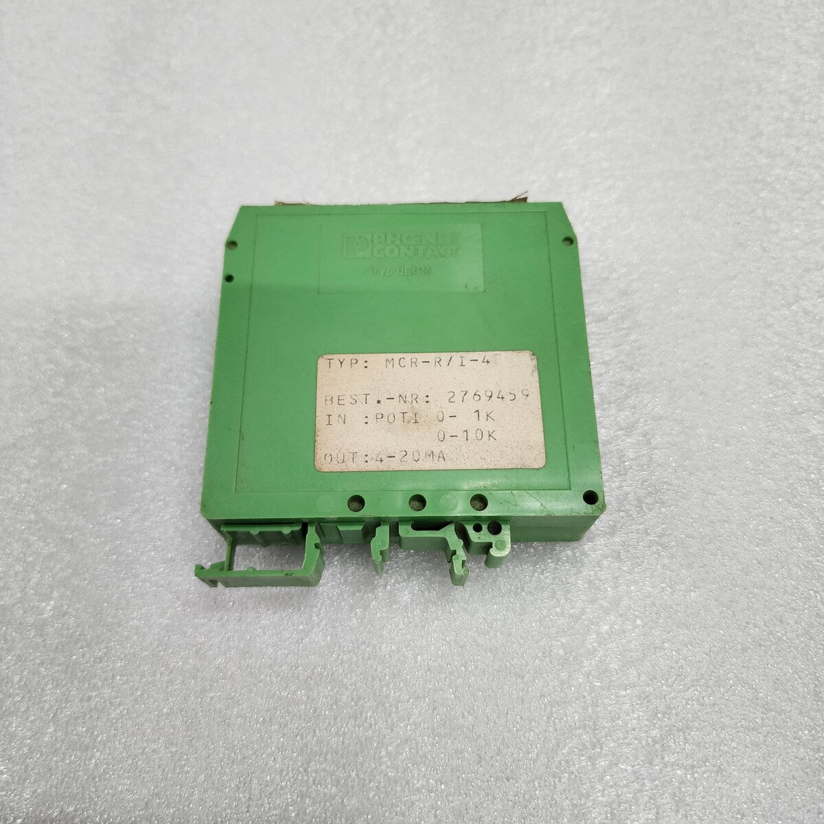 PHOENIX CONTACT MCR-R/I-4 SIGNAL ISOLATOR 2769459