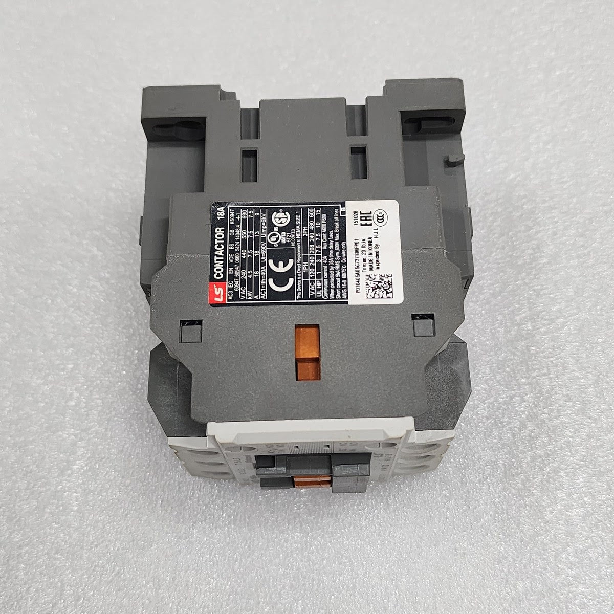 LS ELECTRIC MC-18B MAGNETIC CONTACTOR 18A COIL VOLTAGE 110V