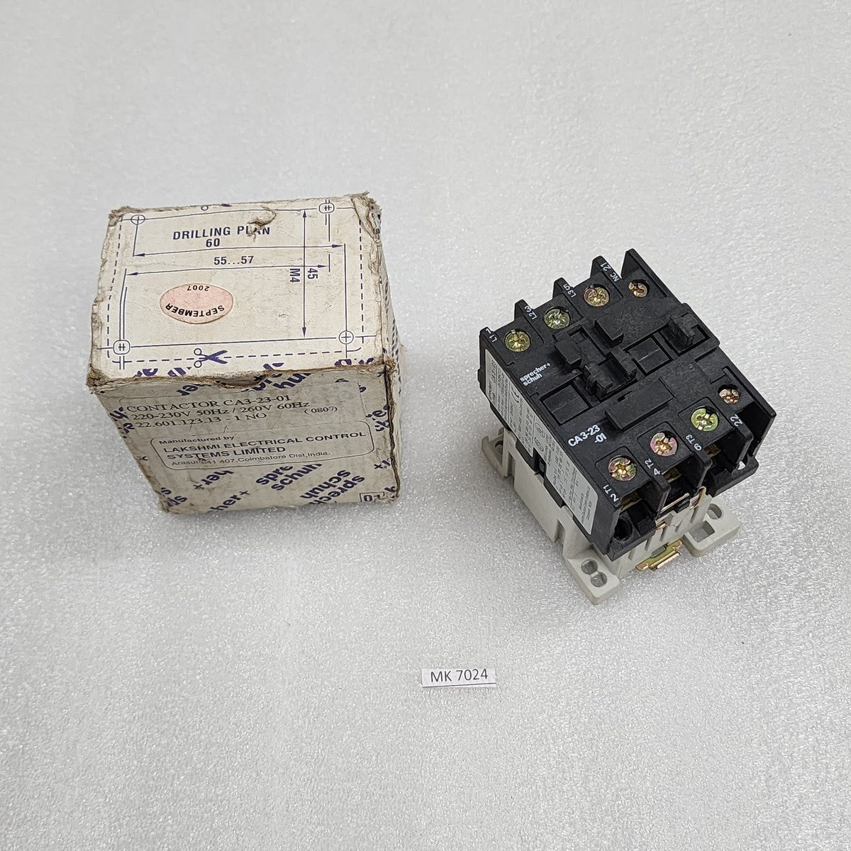 SPRECHER + SCHUH CA3-23-01 MOTOR STARTER CONTACTOR COIL VOLTAGE 220-260V