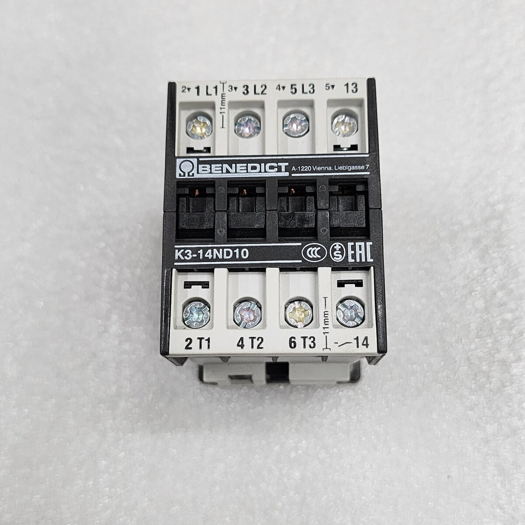 BENEDICT & JAGER K3-14ND10 110 MAGNETIC CONTACTOR 14A 110-120V