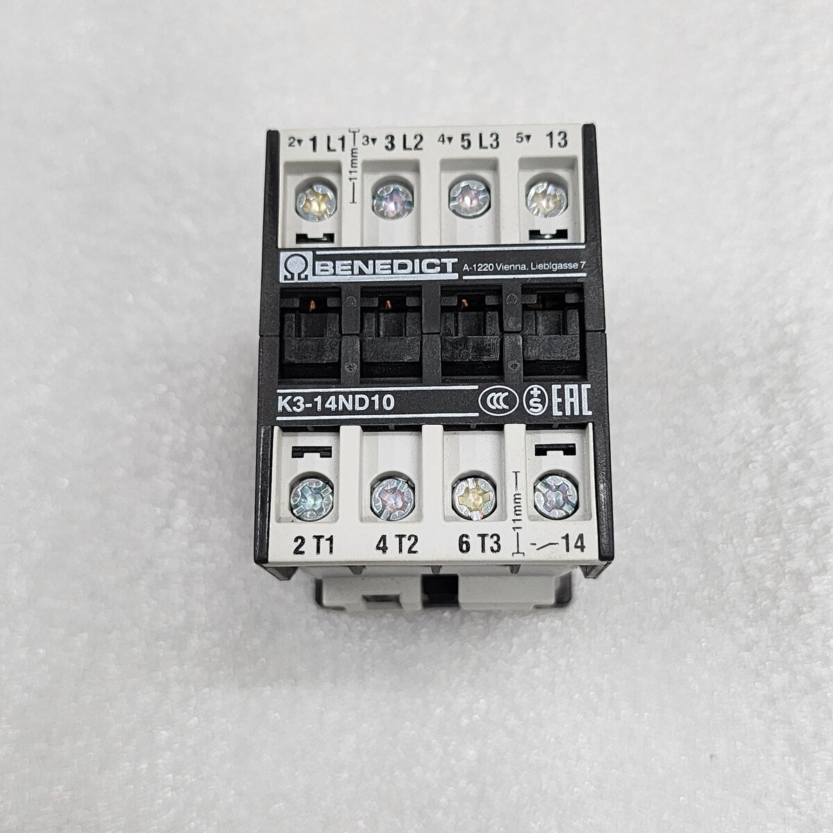 BENEDICT & JAGER K3-14ND10 110 MAGNETIC CONTACTOR 14A 110-120V