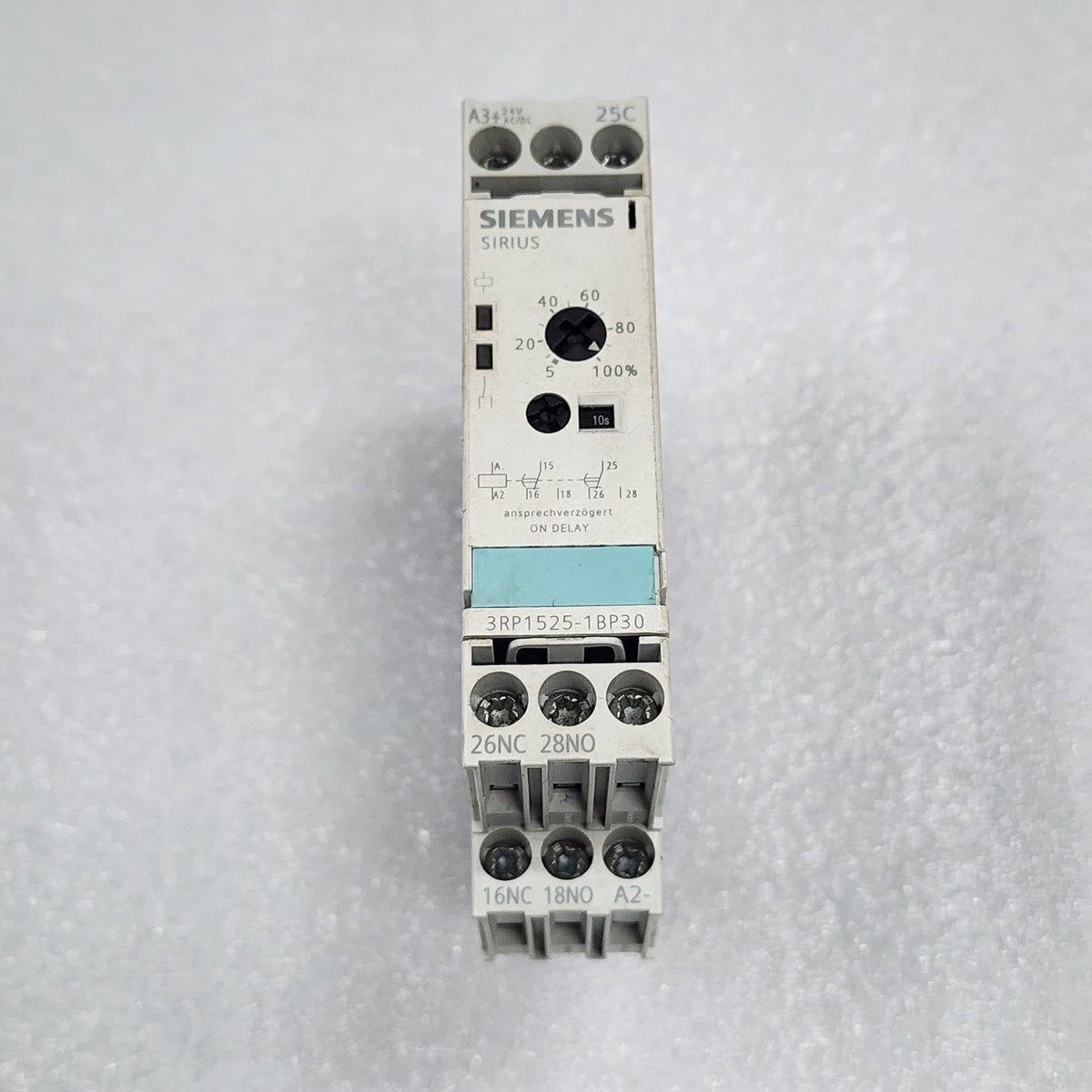 SIEMENS SIRIUS 3RP1525-1BP30 ON-DELAY TIME RELAY 24 V AC/DC