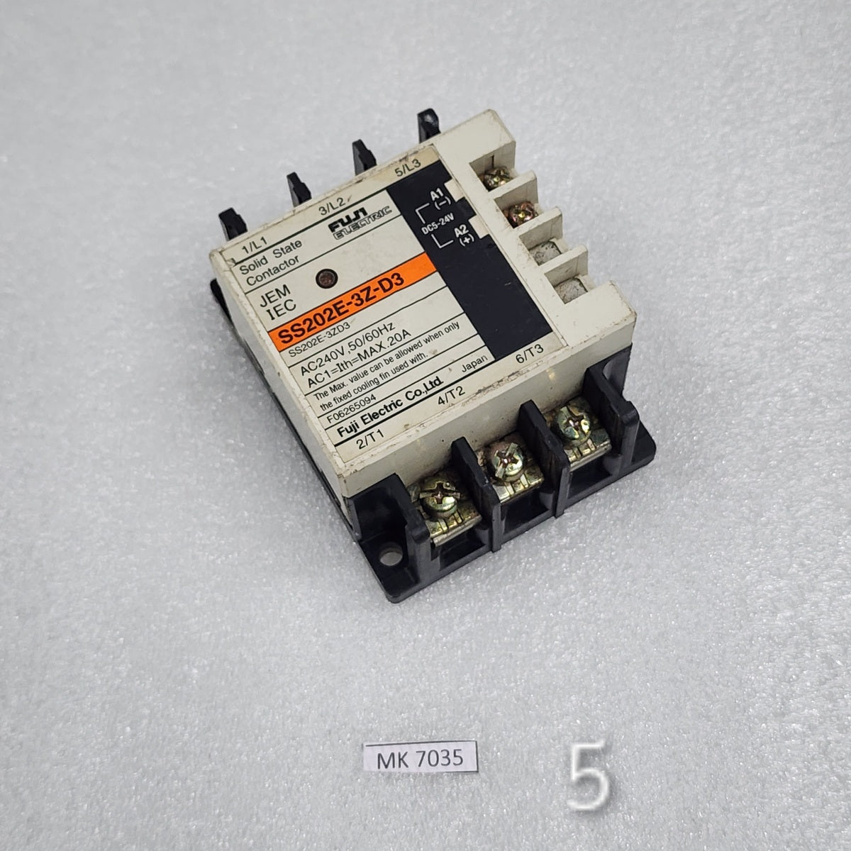 FUJI ELECTRIC SS202E-3Z-D3 SOLID STATE CONTACTORS 20A 240V