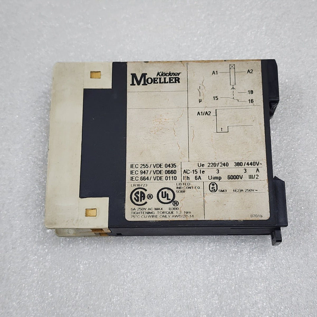 MOELLER TE 11-10-A TIMING RELAY 24-240V AC/DC