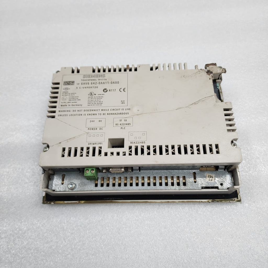 SIEMENS 6AV6 642-0AA11-0AX0 TP177A TOUCH PANEL FOR PARTS NOT OPERATIONAL