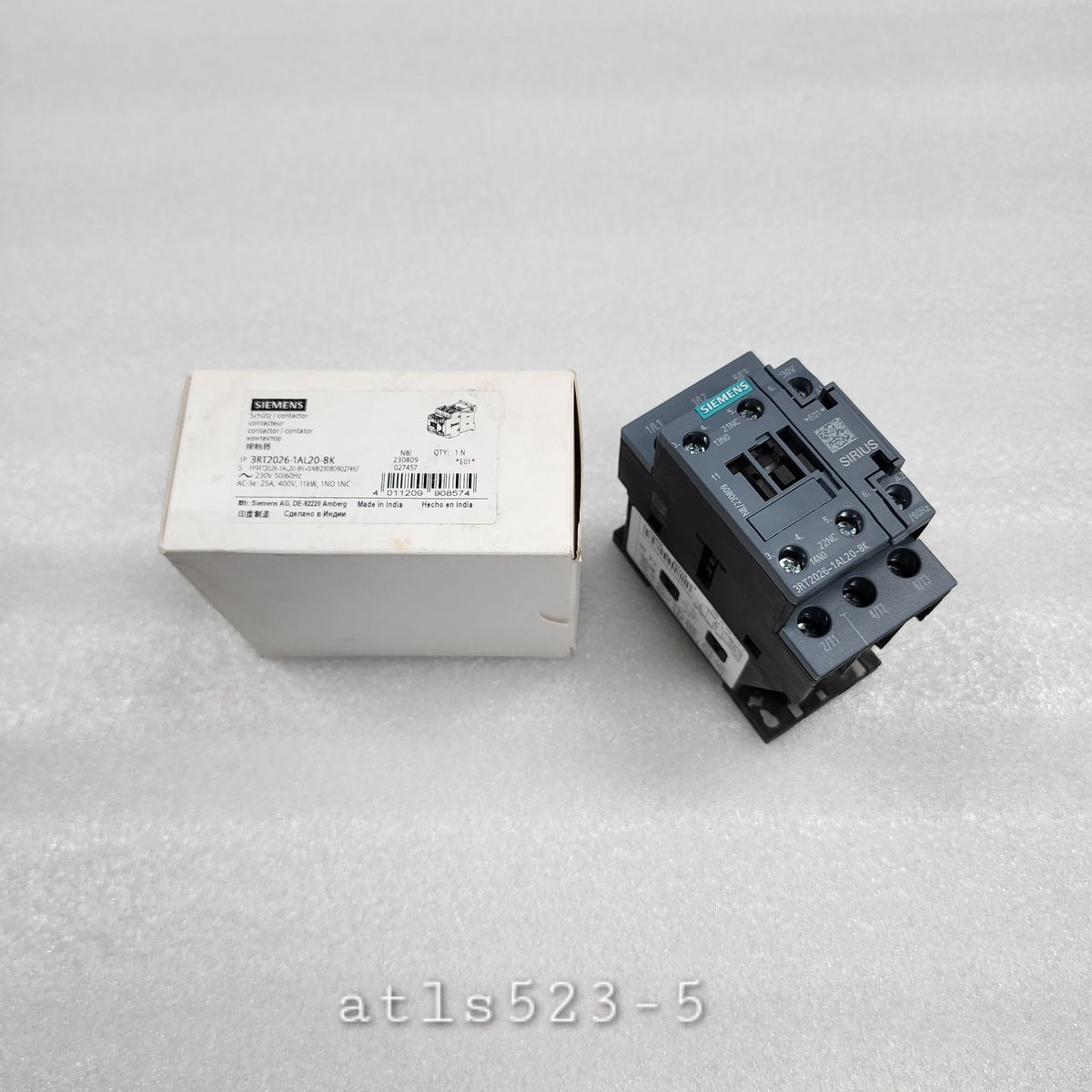 SIEMENS 3RT2026-1AL20-8K POWER CONTACTOR 230V 3RT2026-1AL20