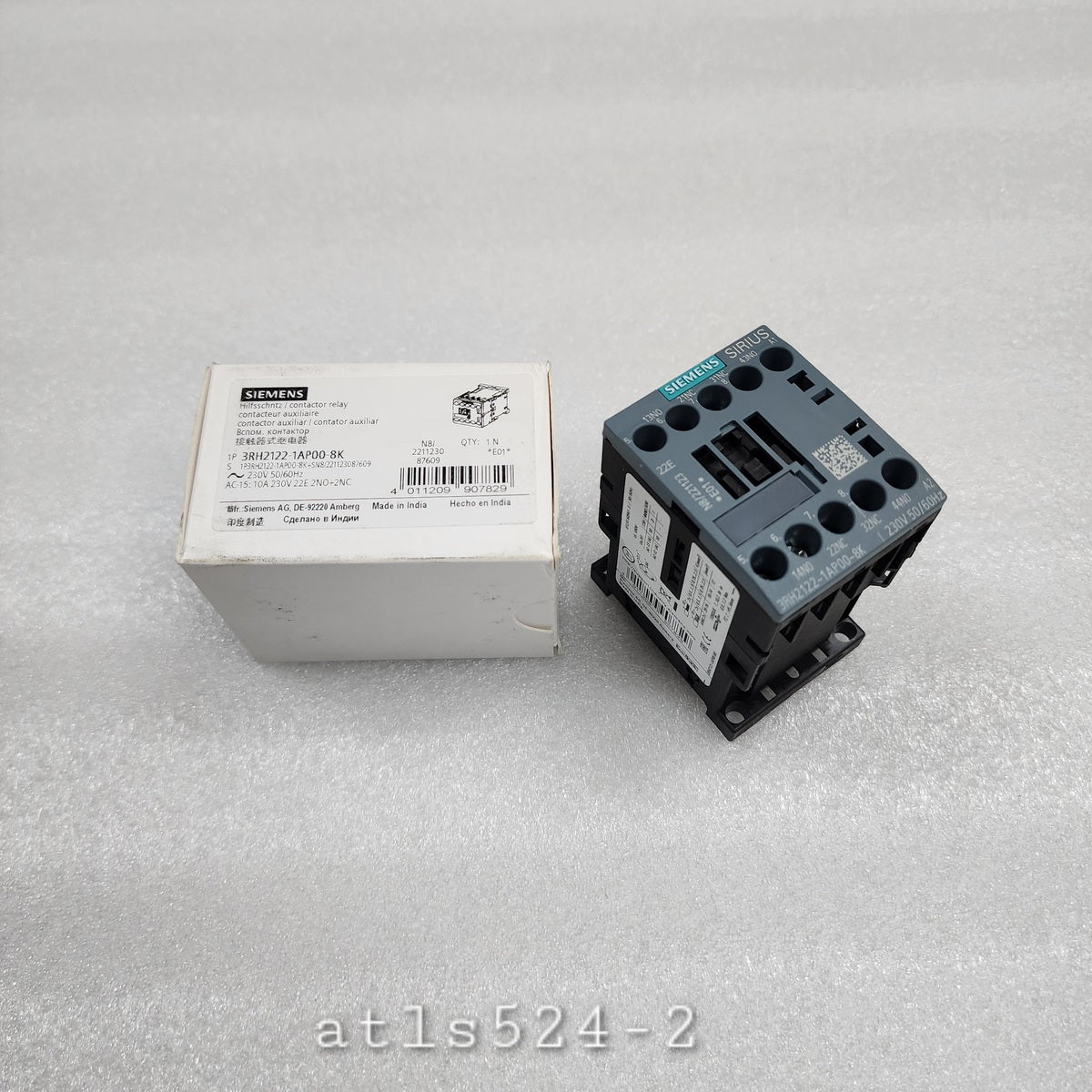 SIEMENS 3RH2122-1AP00-8K CONTACTOR RELAY 230V