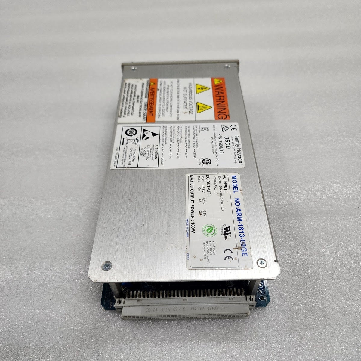 BENTLY NEVADA ARM-1813-00GE AC POWER SUPPLY 3500/15 85-264VAC