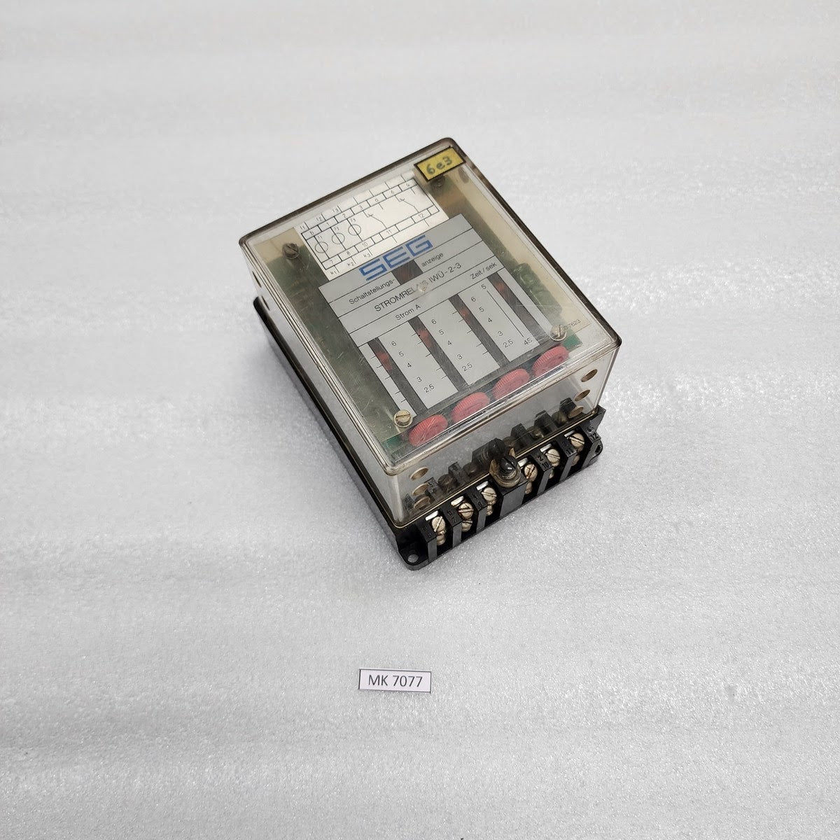 SEG IWU-2-3 OVERCURRENT RELAY