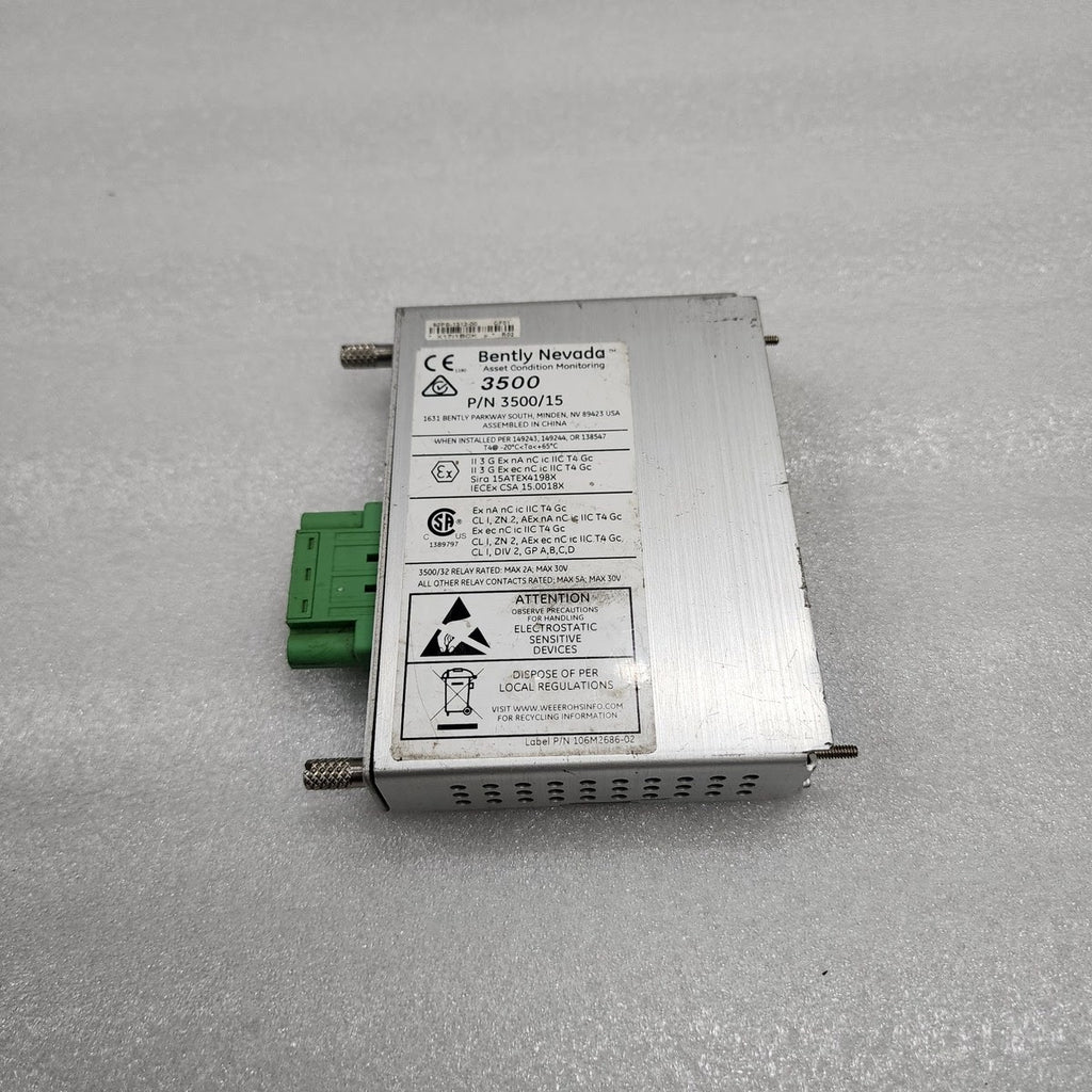 BENTLY NEVADA 106M1081-01 AC-POWER INPUT MODULE 3500/15 85-250VAC 2.8A