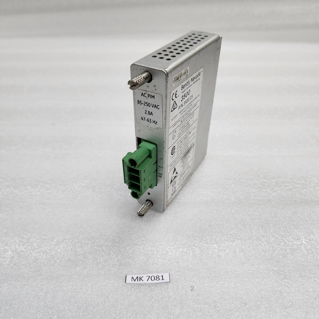 BENTLY NEVADA 106M1081-01 AC-POWER INPUT MODULE 3500/15 85-250VAC 2.8A