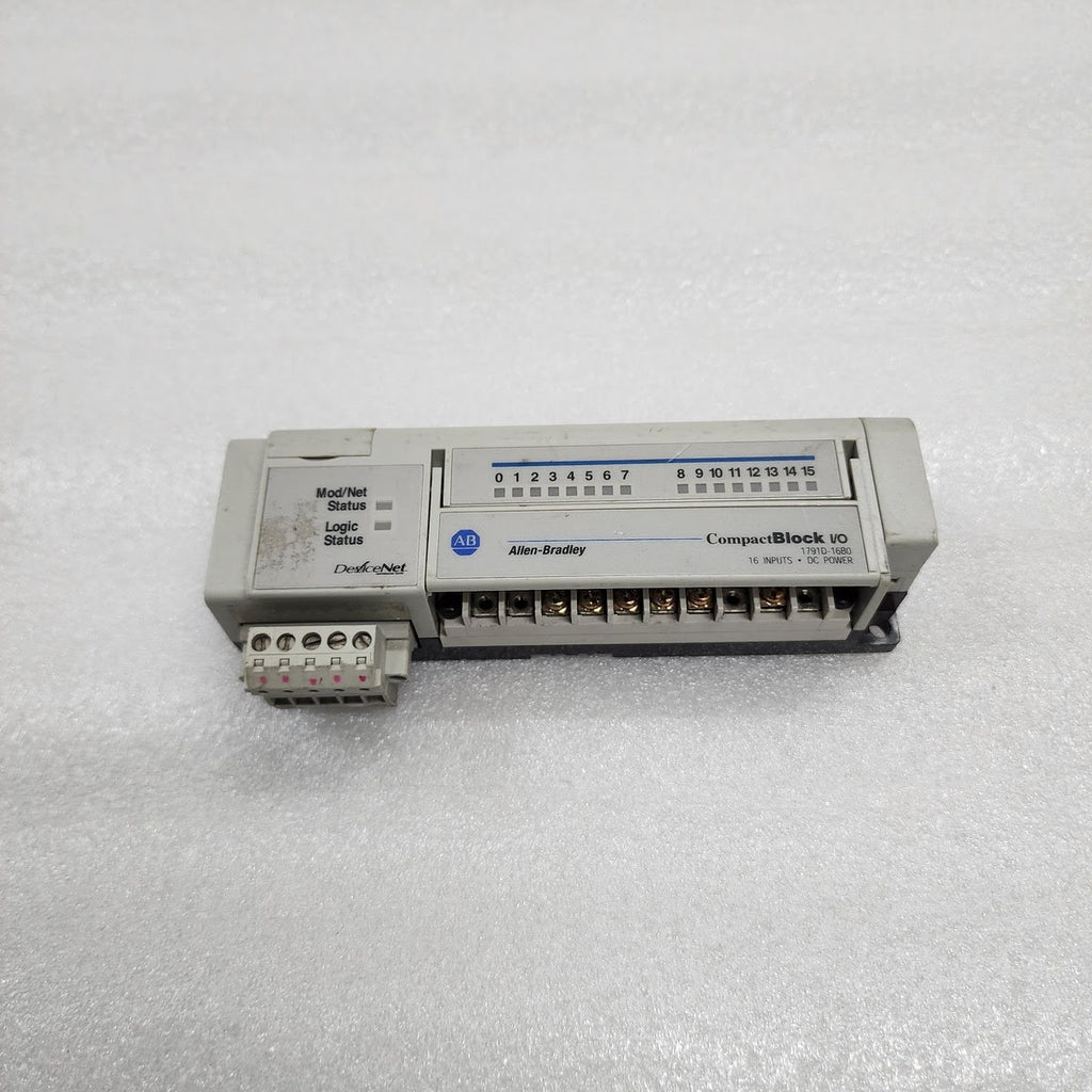 ALLEN BRADLEY CAT 1791D-16B0 SER D COMPACT BLOCK I/O 97239673 11-25VDC