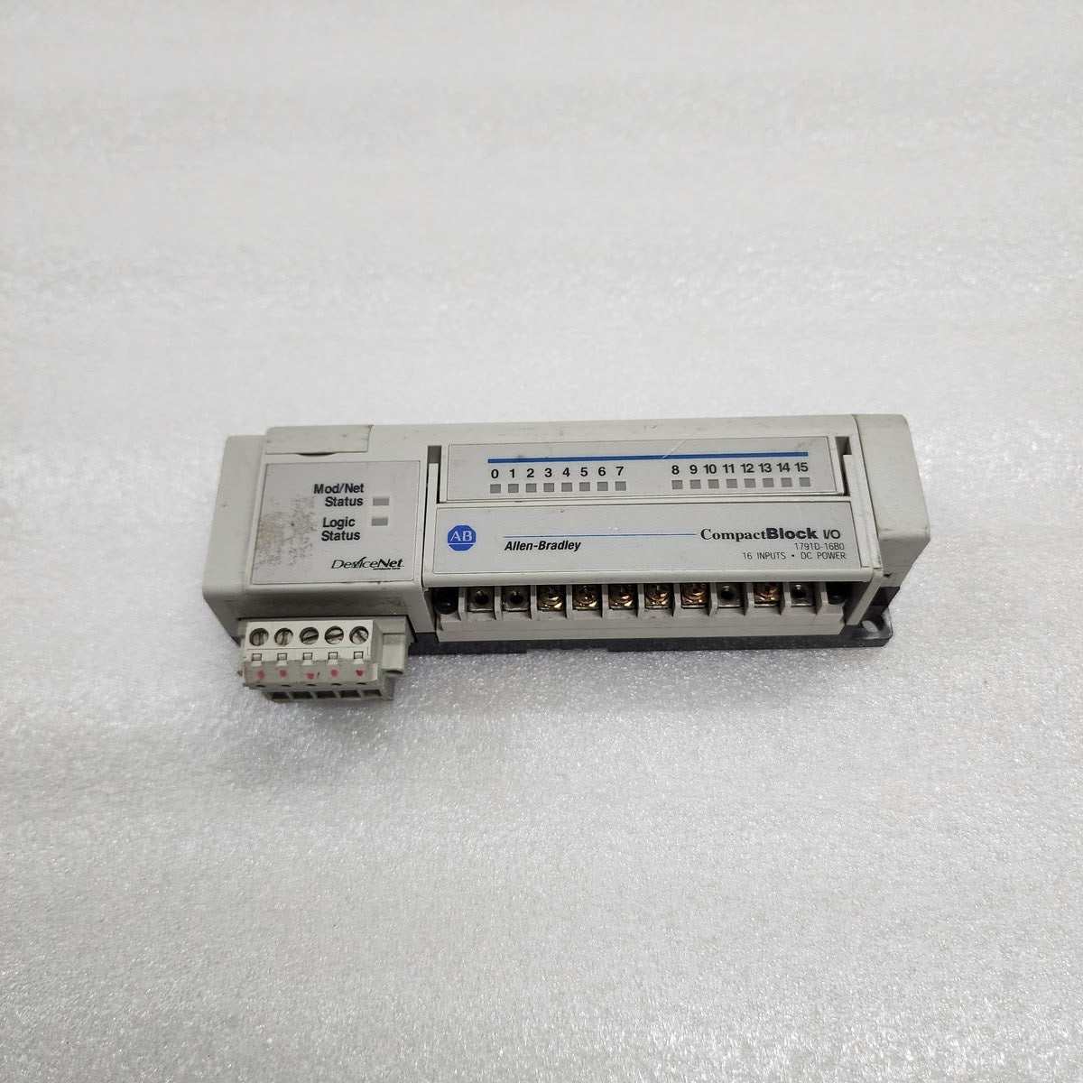 ALLEN BRADLEY CAT 1791D-16B0 SER D COMPACT BLOCK I/O 97239673 11-25VDC