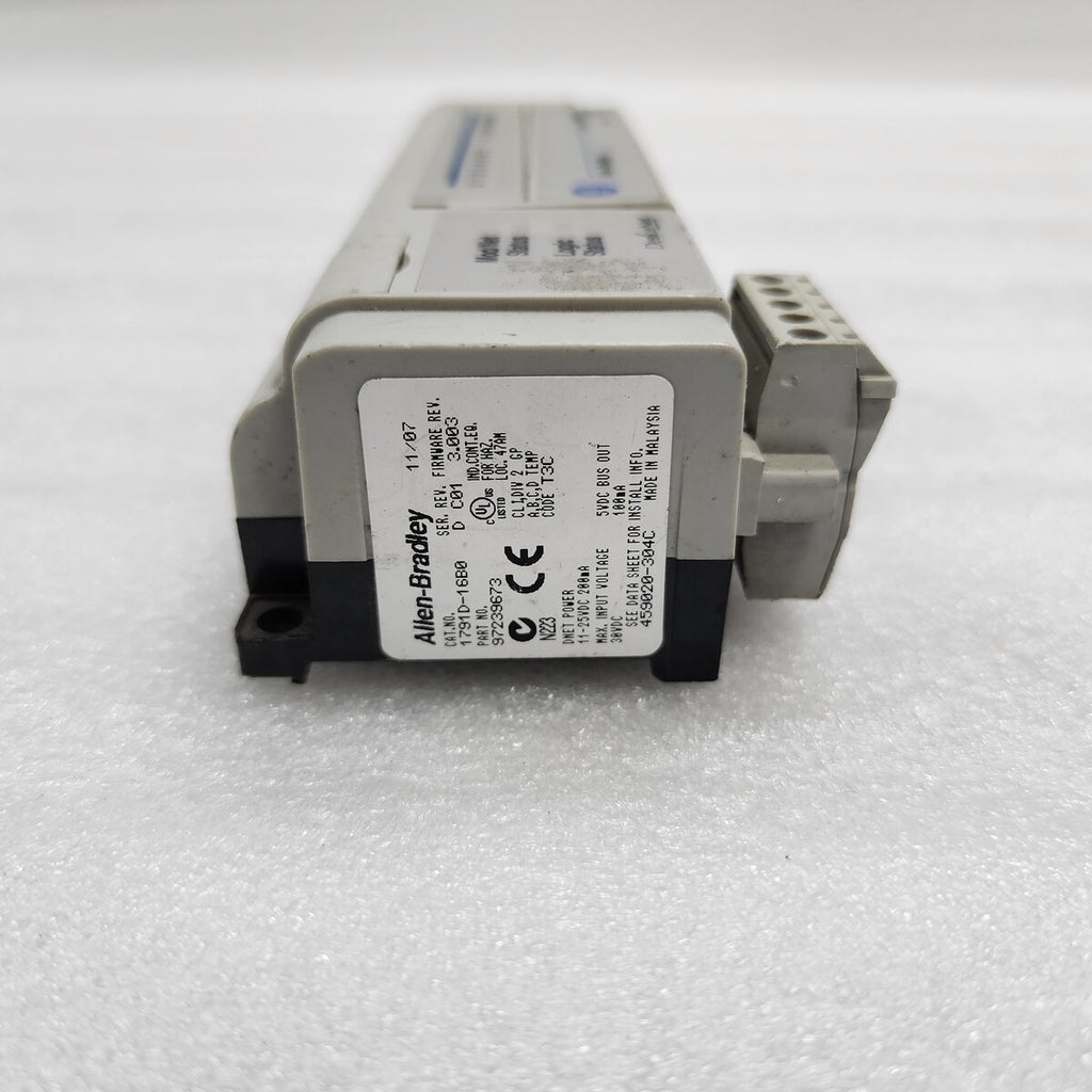 ALLEN BRADLEY CAT 1791D-16B0 SER D COMPACT BLOCK I/O 97239673 11-25VDC