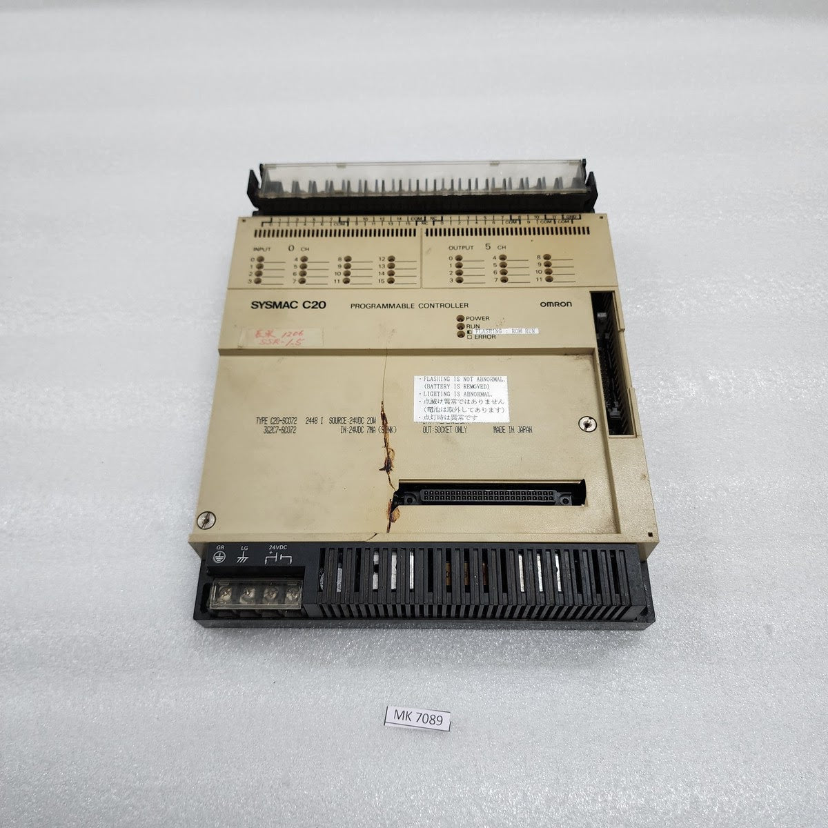 OMRON C20 PROGRAMMABLE CONTROLLER C20-SC072 3G2C7-SC072