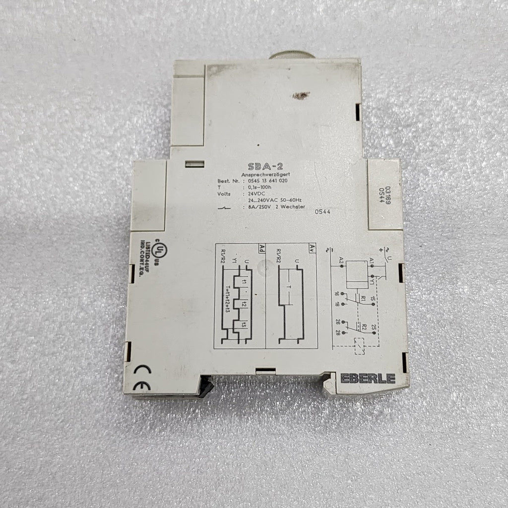 EBERLE SBA-2 TIME RELAY 054513641020 24VDC/24-240VAC