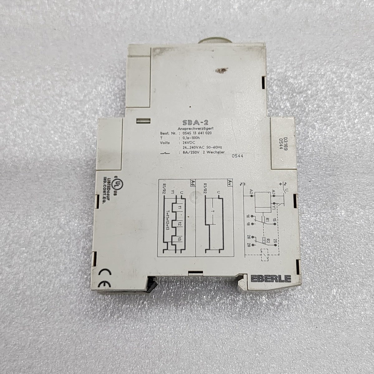 EBERLE SBA-2 TIME RELAY 054513641020 24VDC/24-240VAC