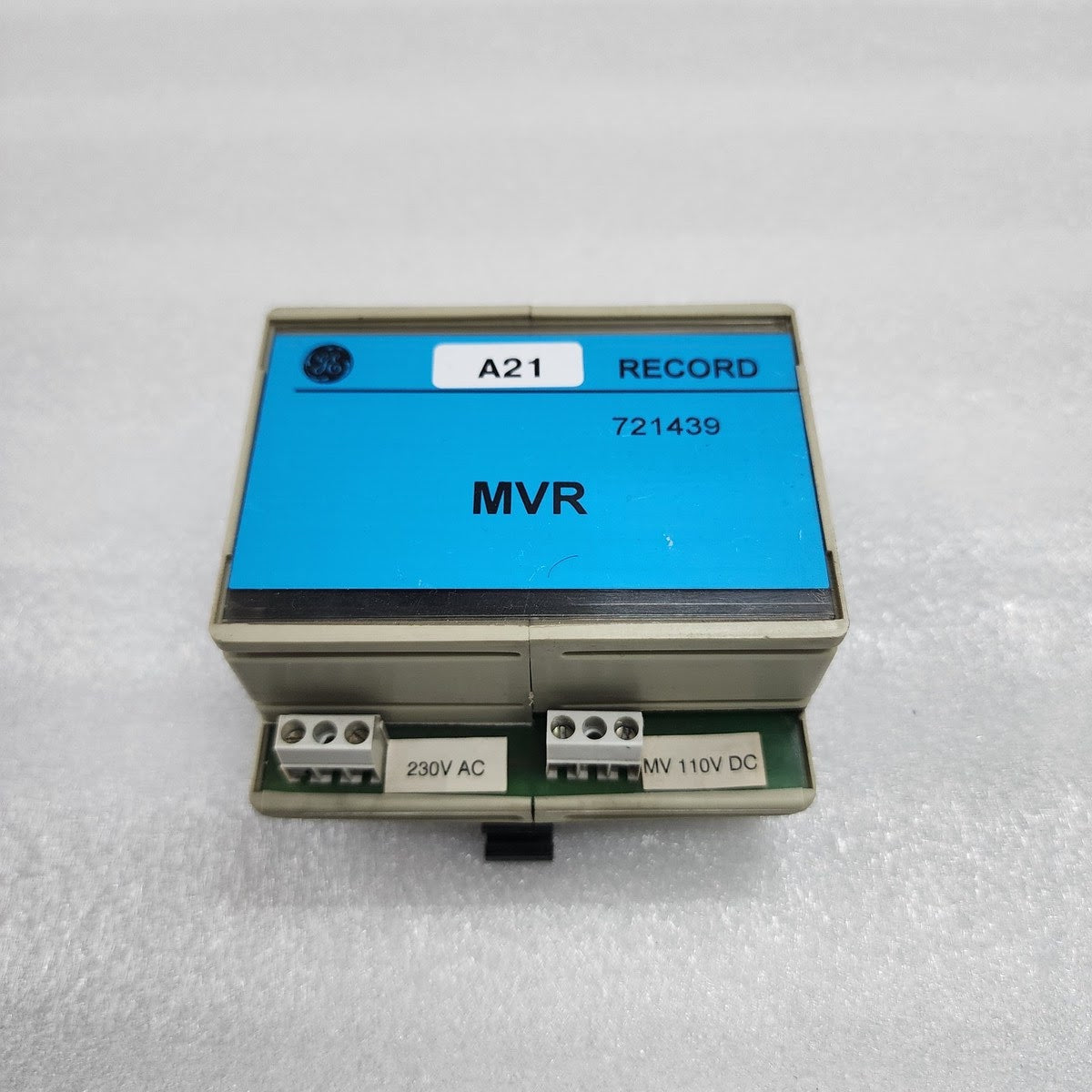 GENERAL ELECTRIC MVR RECORD 721439