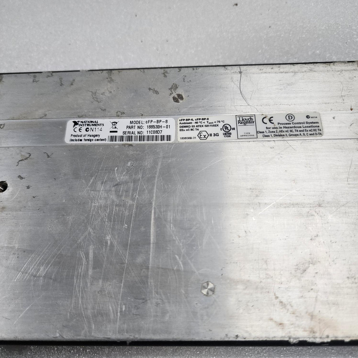 NATIONAL INSRUMENTS CFP-BP-8 8-SLOT BACKPLANE 188530H-01
