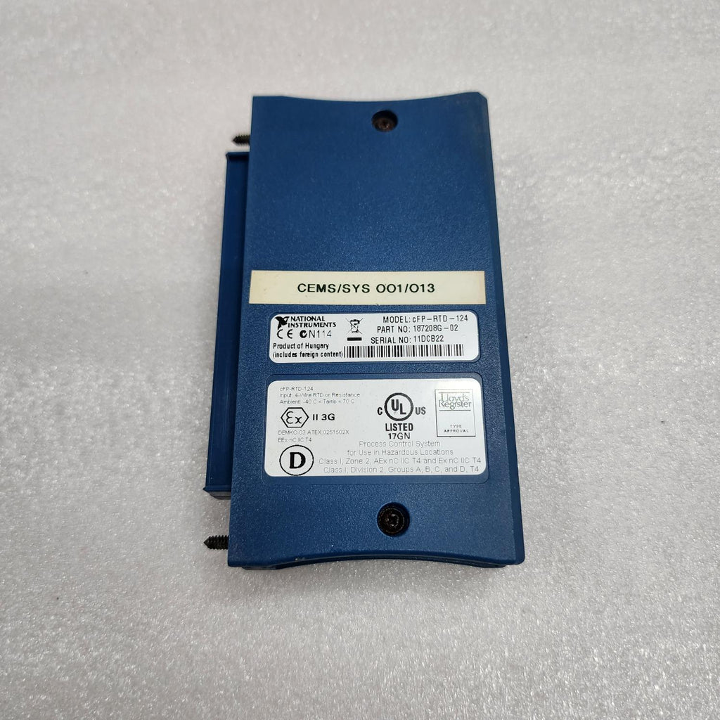 NATIONAL INSTRUMENTS CFP-RTD-124 RTD MODULE 187208G-02