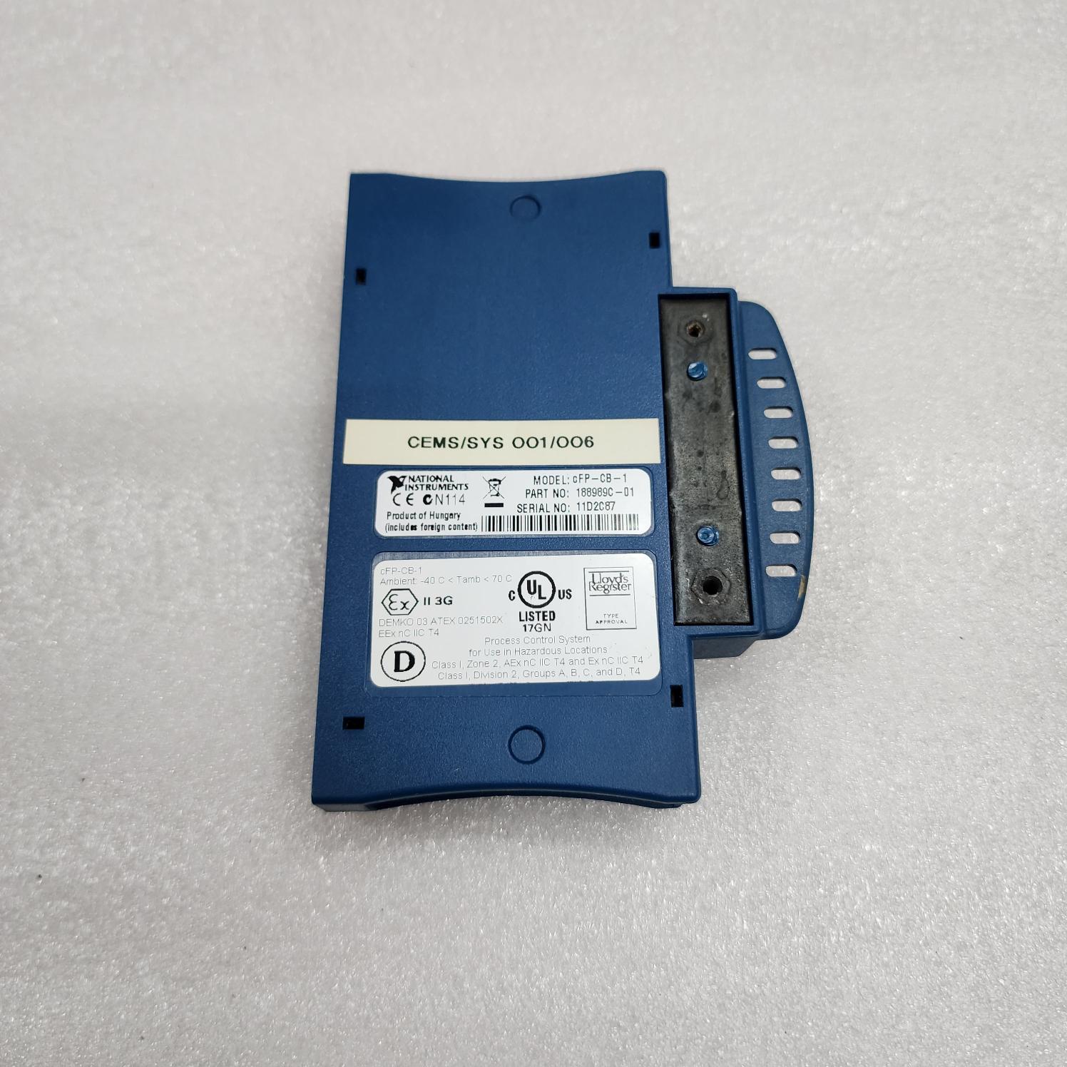 NATIONAL INSTRUMENT CFP-CB-1 FIELDPOINT CONNECTOR BLOCK 188989C-01