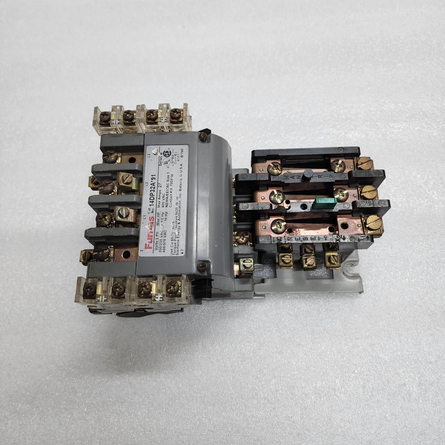 FURNAS 14DP32A91 3-PH MOTOR STARTER 27A 48DC39AA3 COIL VOLTAGE 220-240V