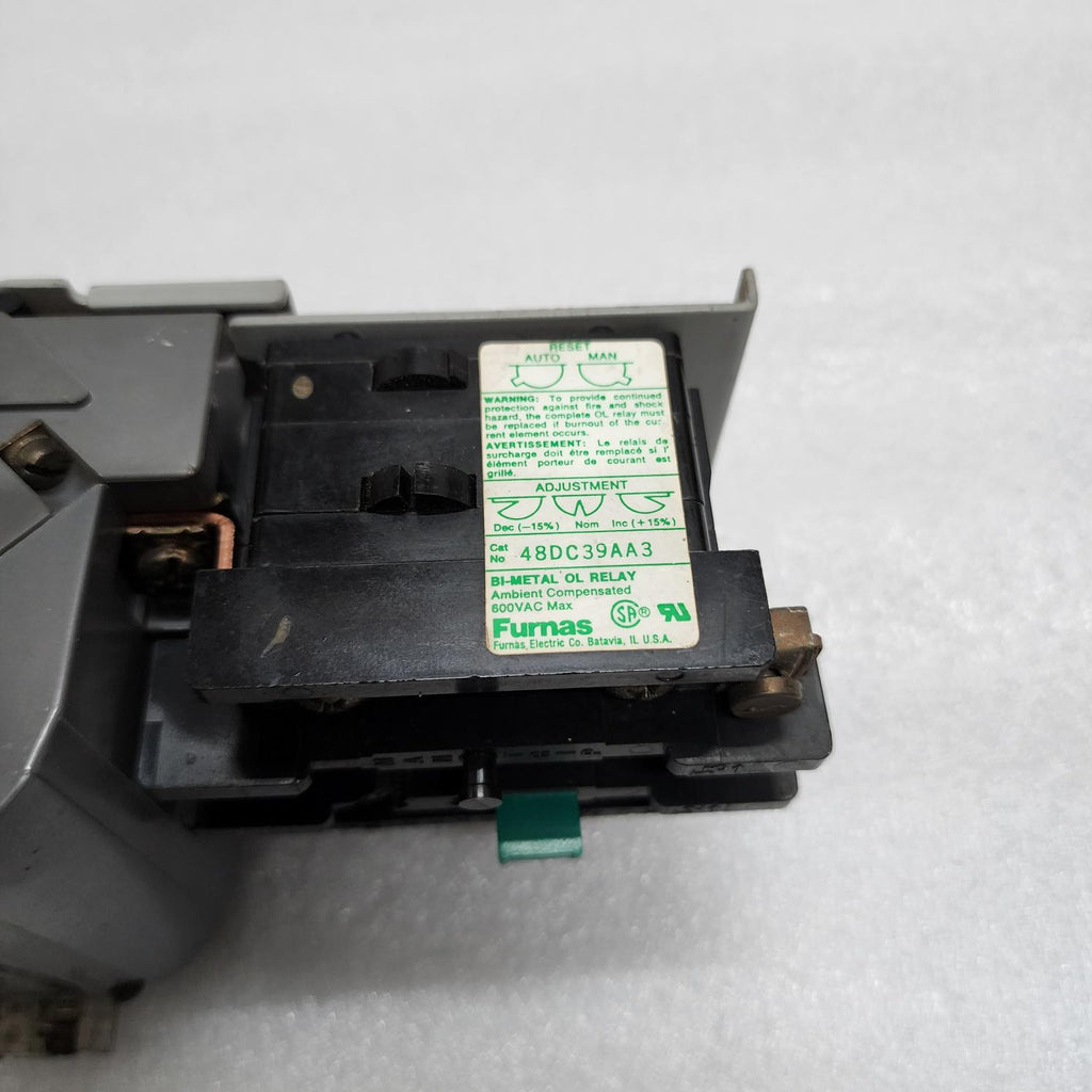 FURNAS 14DP32A91 3-PH MOTOR STARTER 27A 48DC39AA3 COIL VOLTAGE 220-240V
