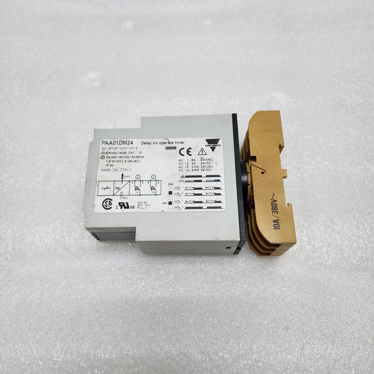 CARLO GAVAZZI PAA01DM24 DELAY ON OPERATE TIMER  24-240V AC/DC