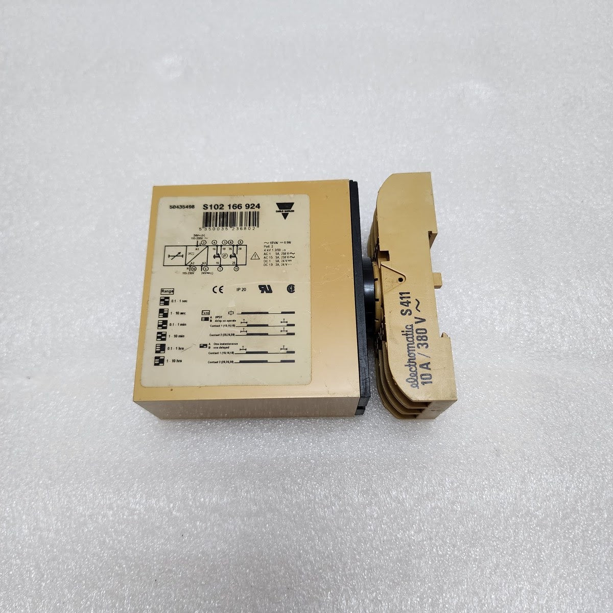 CARLO GAVAZZI S102166924 TIMING RELAY 24VAC-DC/115-230VAC