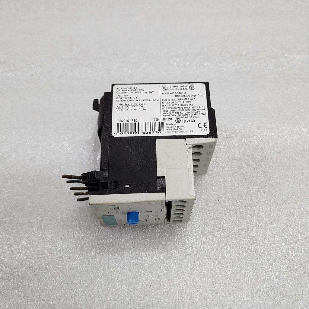 SIEMENS SIRIUS 3RB2016-1PB0 OVERLOAD RELAY 1-4A