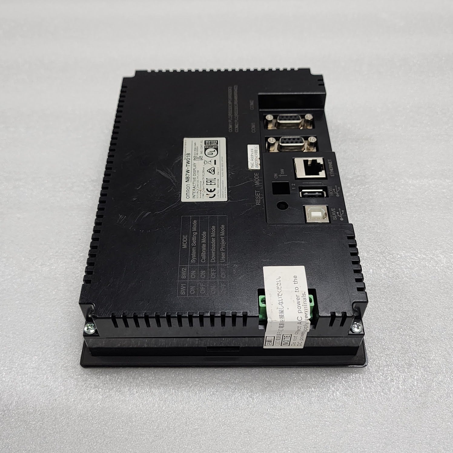 OMRON NB7W-TW01B HMI INTERACTIVE DISPLAY 24V DC