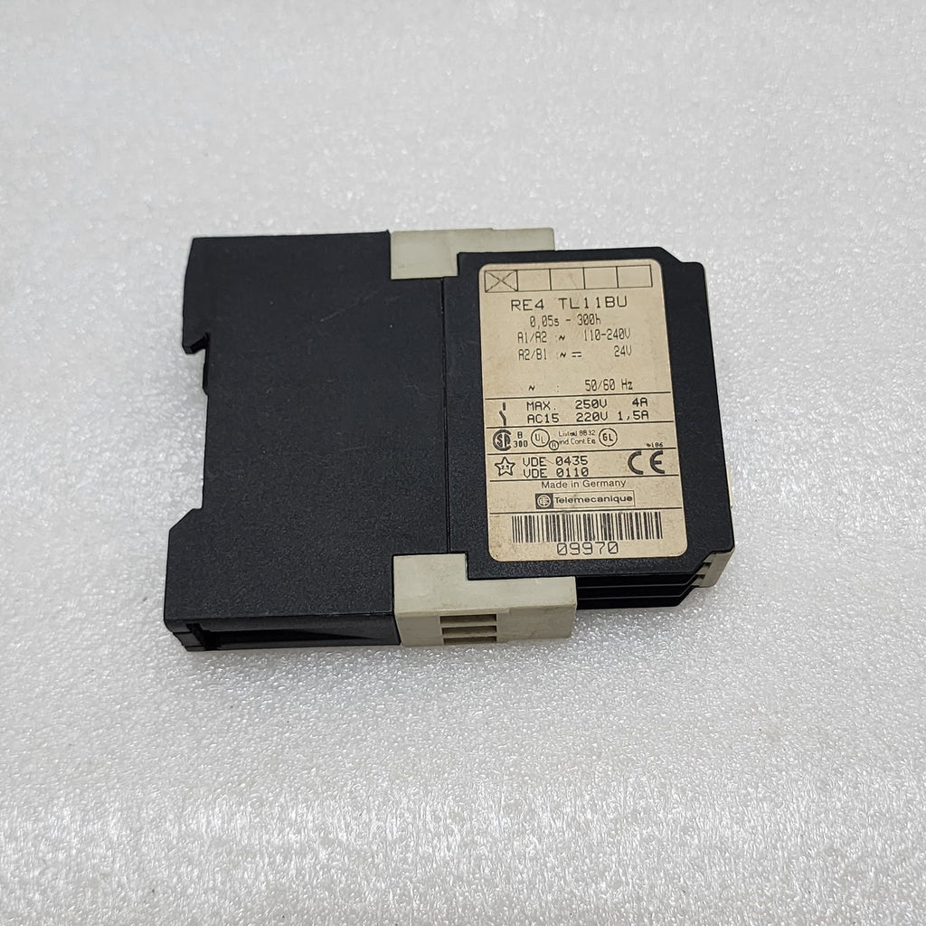 TELEMECANIQUE RE4 TL11BU TIMER RELAY 09970 110-240VAC/24V AC-DC