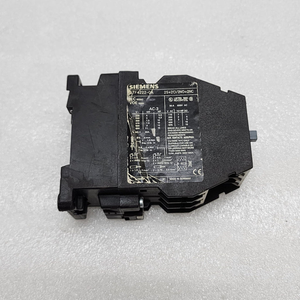 SIEMENS 3TF4222-0A CONTACTOR