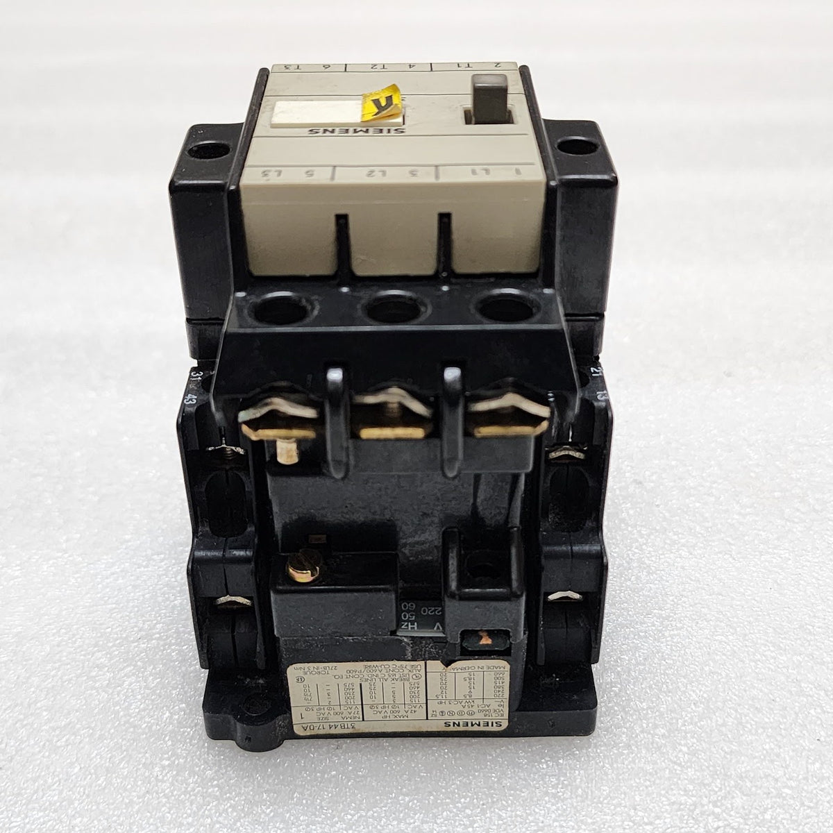 SIEMENS 3TB44 17-0A CONTACTOR