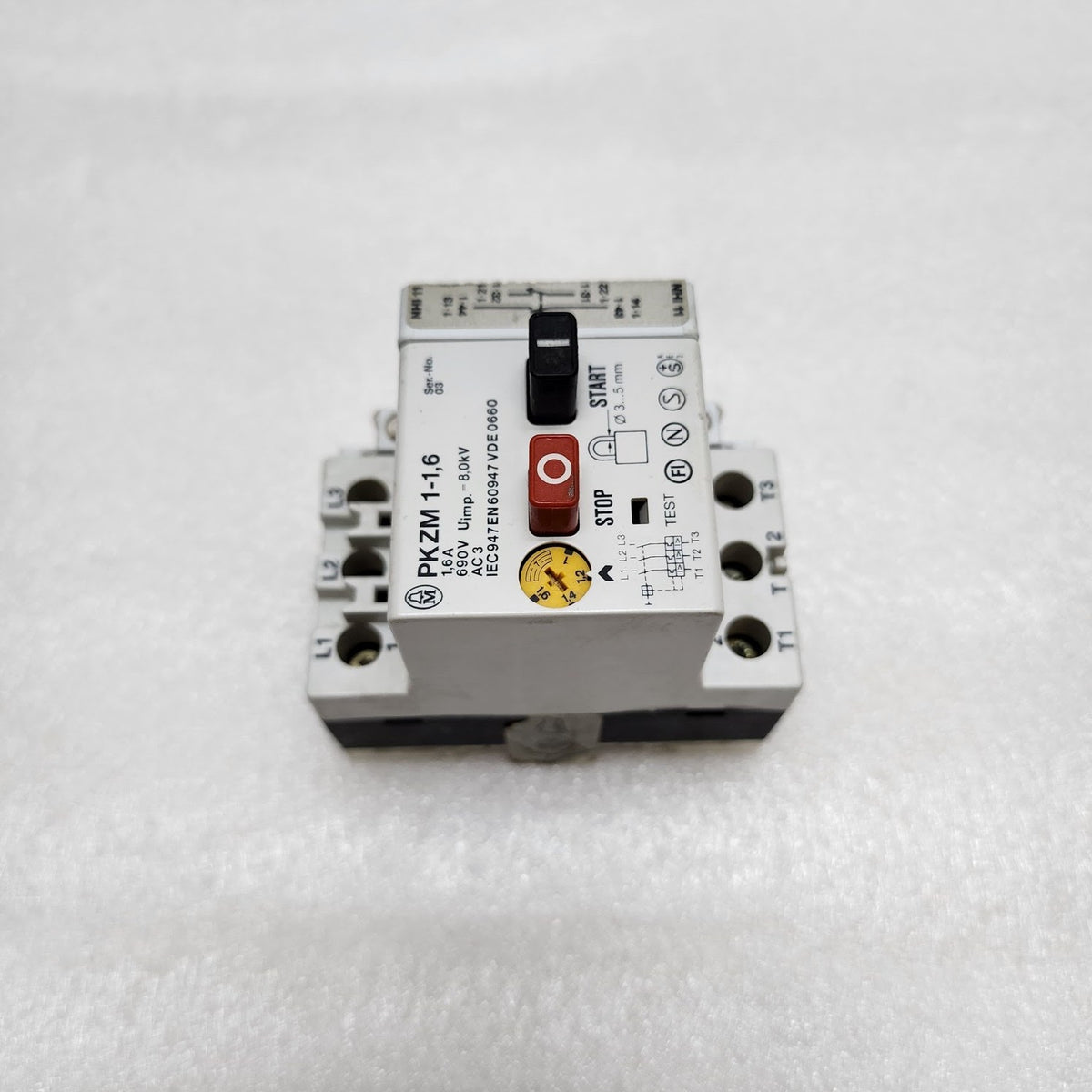 MOELLER PKZM 1-1.6 MOTOR PROTECTIVE CIRCUIT BREAKER NHI 11 AUXILIARY