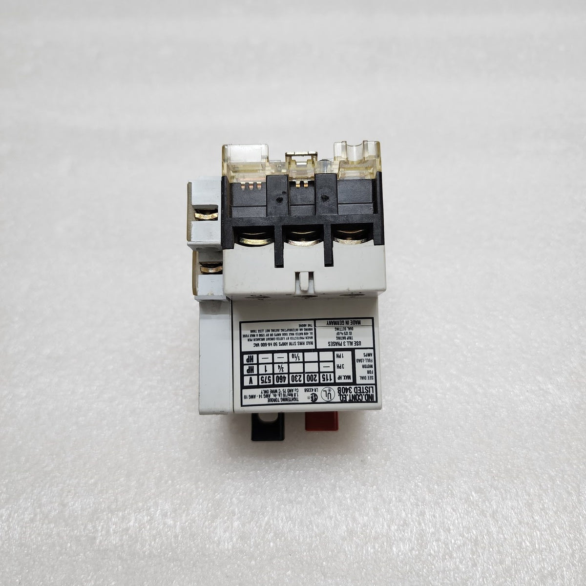 MOELLER PKZM 1-1.6 MOTOR PROTECTIVE CIRCUIT BREAKER NHI 11 AUXILIARY